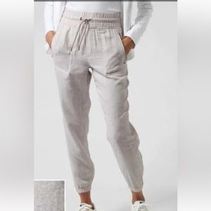 Athleta Cabo linen jogger cheetah print 14